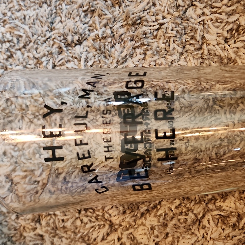 Hey Careful Man there's a Beverage Here Pint Glass from 16 bit Bar & Arcade Ohio - Picture 4 of 6